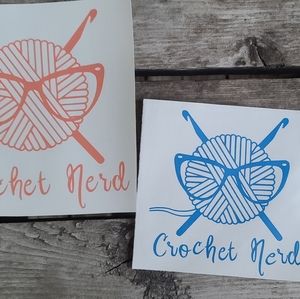 Crochet Nerd Graphic Decal Sticker